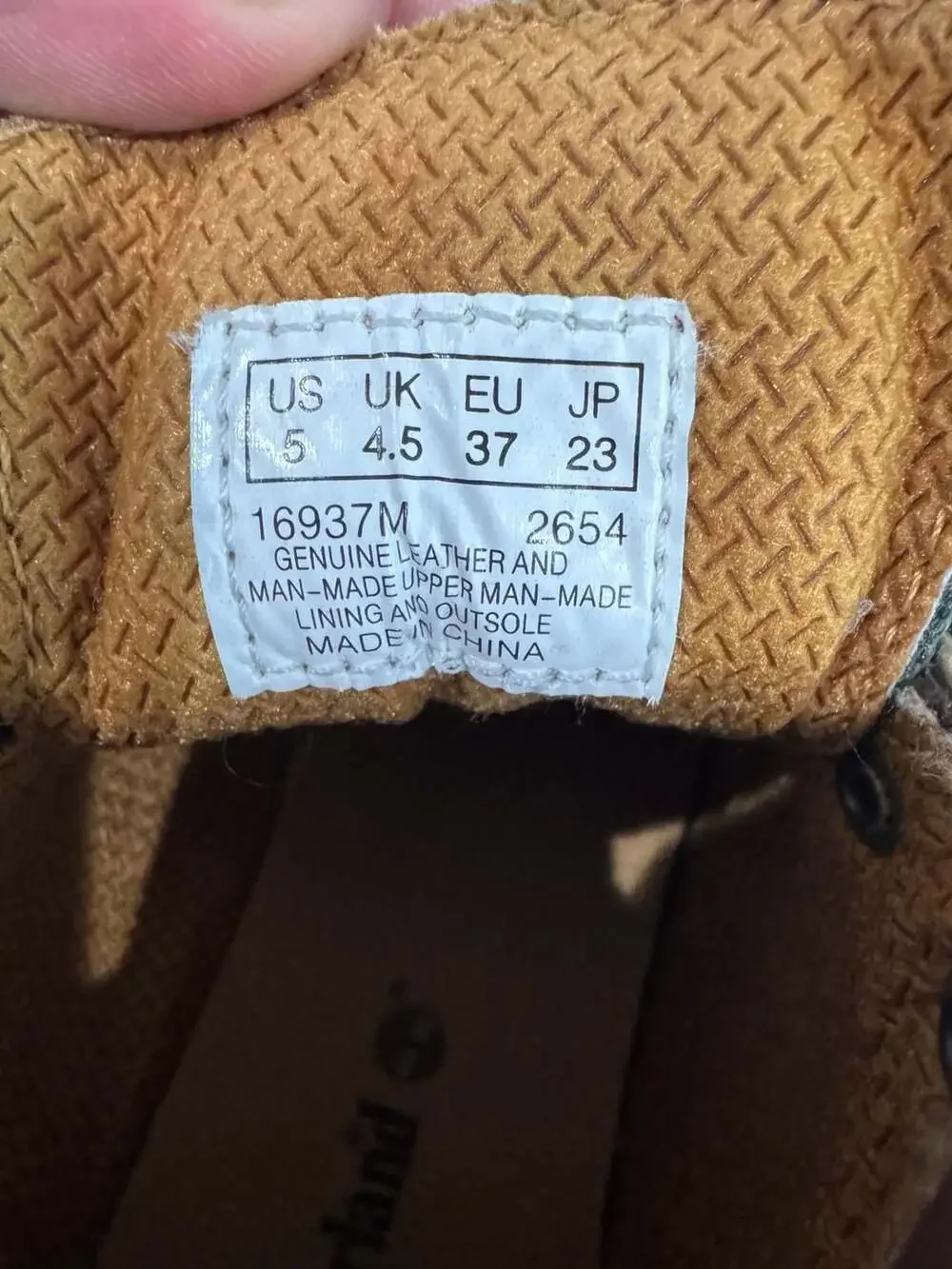 Timberland Brown Green Leather Lace Up Hiking Field Boots Kids Size 5